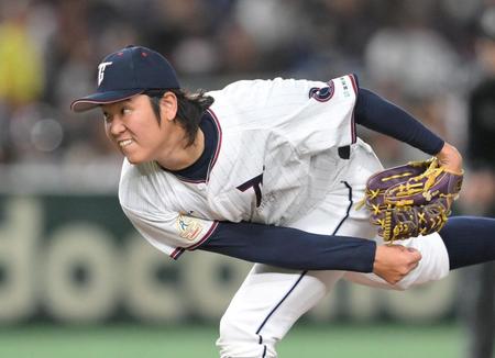 日本戦に先発した古林（撮影・伊藤笙子）