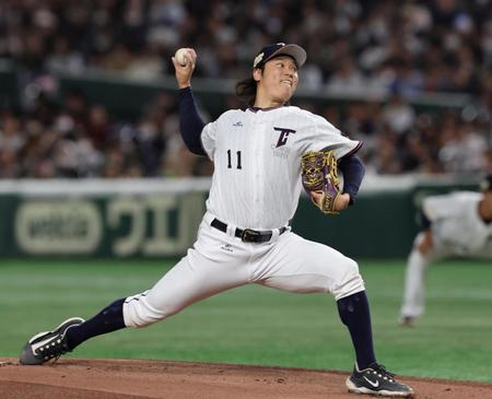 先発し力投する台湾代表・古林睿煬＝東京ドーム（撮影・山口登）