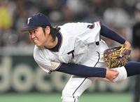 日本戦に先発した古林（撮影・伊藤笙子）