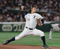先発し力投する台湾代表・古林睿煬＝東京ドーム（撮影・山口登）