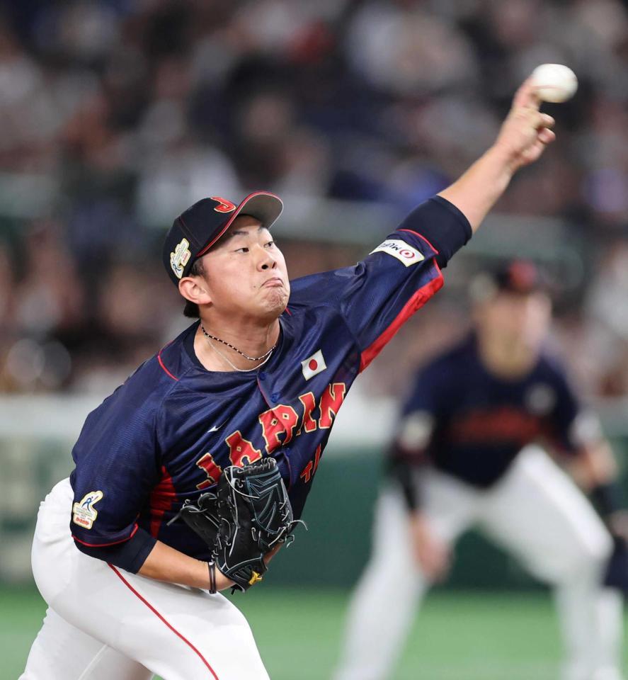 　８回、力投する桐敷（撮影・山口登）