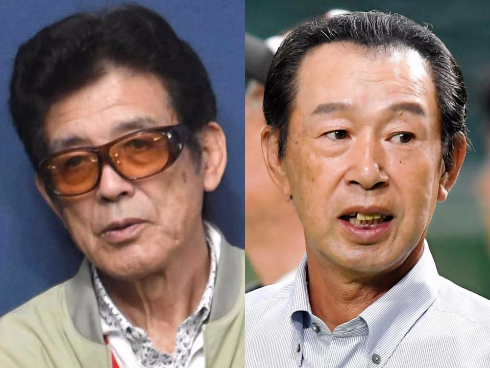 　江本孟紀氏（左）と篠塚和典氏