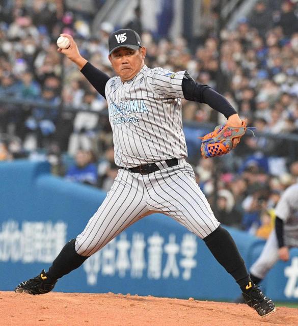 松坂大輔 ハマスタ凱旋の松坂大輔氏 最速118キロに「ボールが弱かった」と