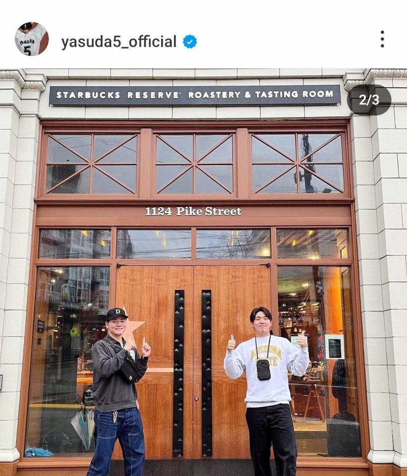 　ロッテ・安田のインスタグラム（＠ｙａｓｕｄａ５＿ｏｆｆｉｃｉａｌ）から