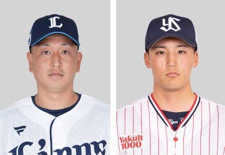 　宮川哲投手（左）、元山飛優内野手