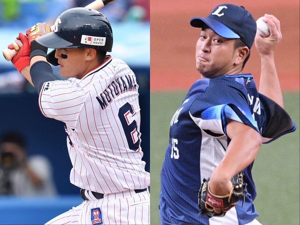 　ヤクルト・元山（左）と西武・宮川