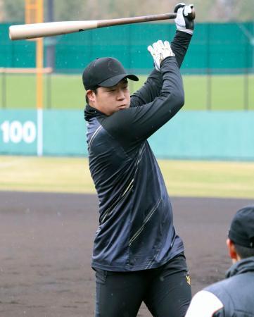 阪神・大山「チームの連覇だけ」　主砲が自主トレ公開