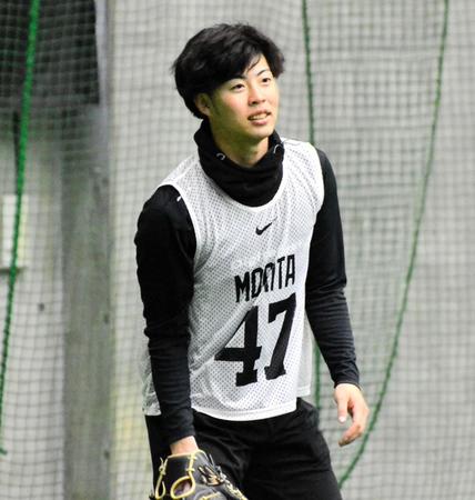 　新人合同自主トレに参加したドラフト２位・森田