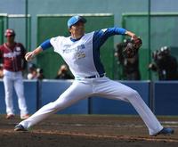 　４回に登板した田中正（撮影・佐々木彰尚）