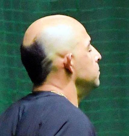 　阿部監督が「ロナウドみたいだな」と表現したオドーアのヘアスタイル（撮影・佐藤厚）