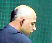 　阿部監督が「ロナウドみたいだな」と表現したオドーアのヘアスタイル（撮影・佐藤厚）