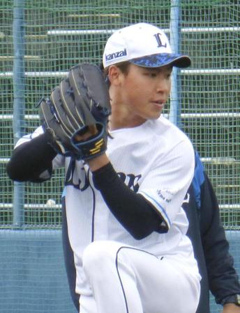 西武・水上「順調かな」　今キャンプ初打撃投手