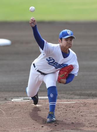 中日・根尾が今季初実戦で３回パーフェク投、練習試合・ＤｅＮＡ戦で打者９人打ち取る