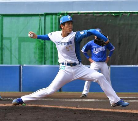 　先発し力投する北山（撮影・持木克友）