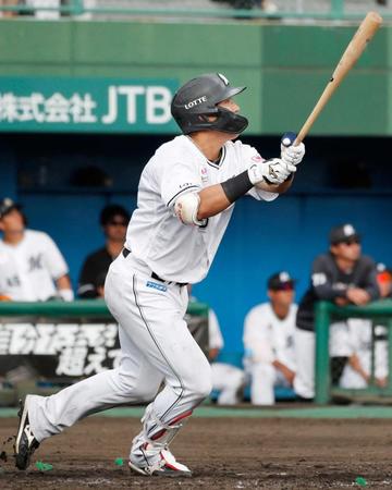 ロッテ・安田　実戦７試合目で“今季１号”　逆方向へ３ラン「良い風が吹いてくれて良かった」