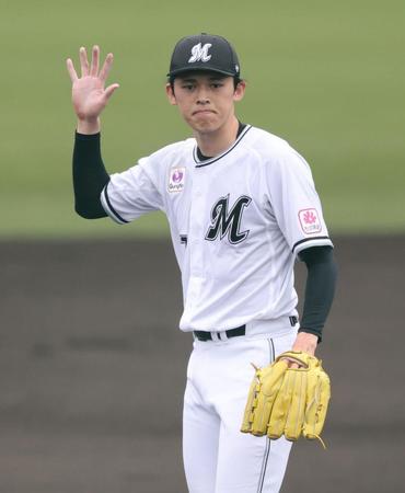 　１回無失点の好投を見せた佐々木（撮影・金田祐二）