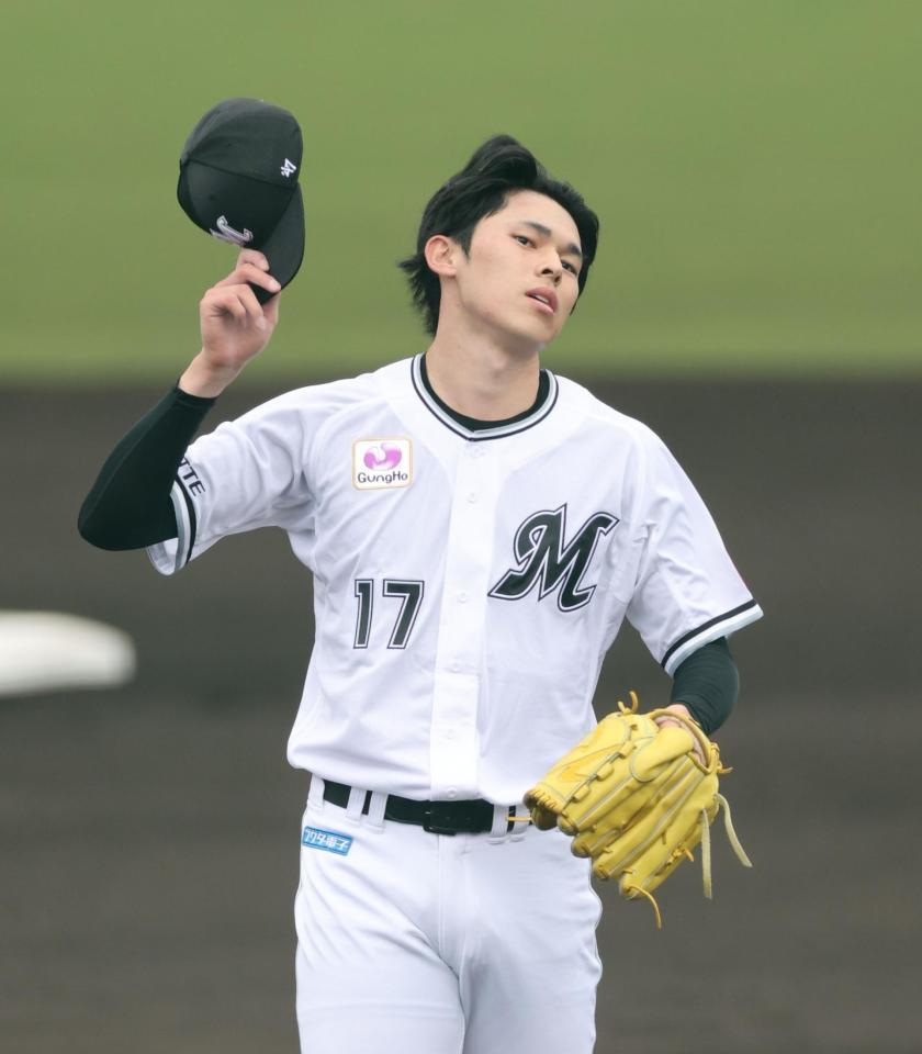 　１回無失点の好投を見せた佐々木（撮影・金田祐二）