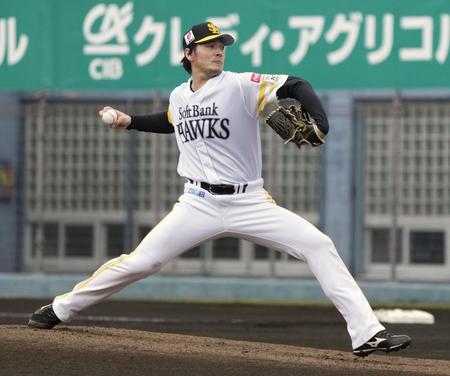 ソフトバンク・有原　わずか７球０封　今季初実戦「まずはけがなく投げられた」