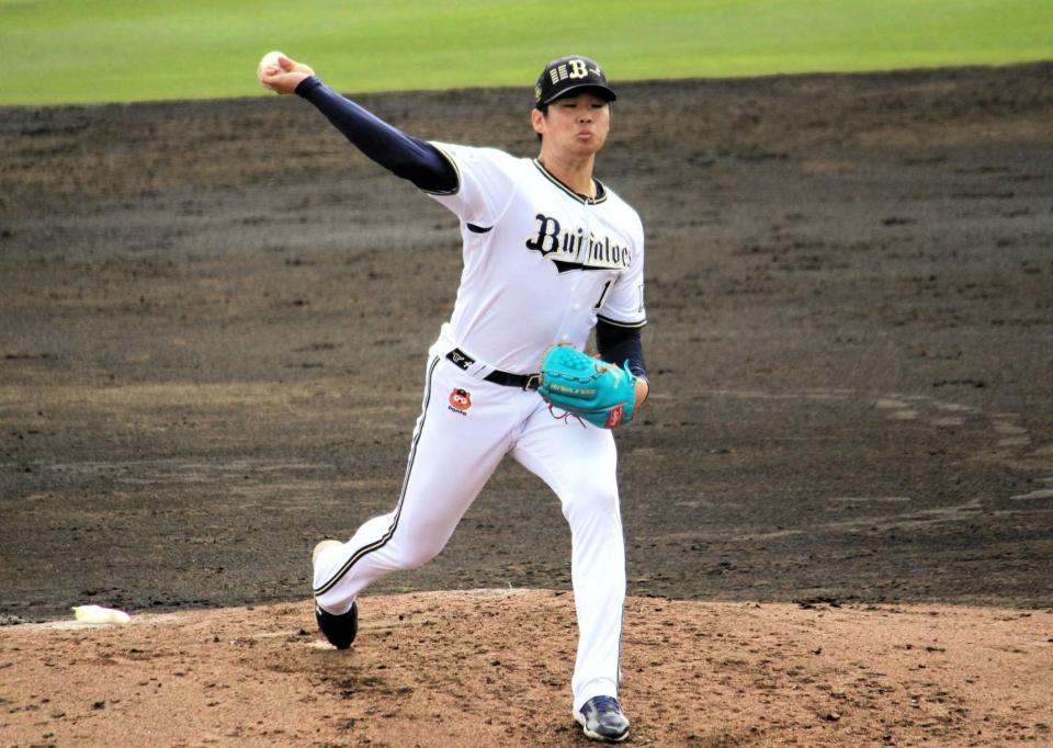 　ロッテ戦に２番手で登板した山下