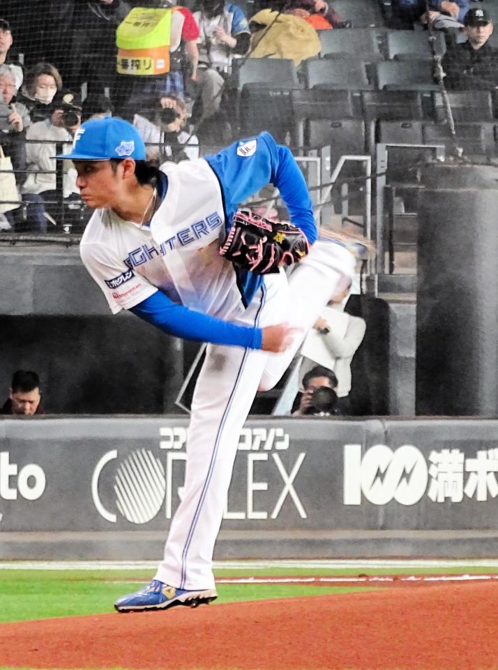 　２回を無安打無失点に抑えた日本ハムの伊藤