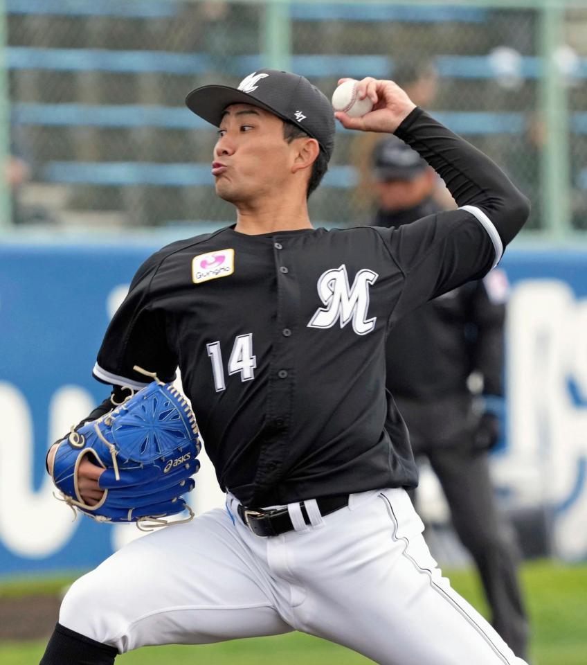 　西武との練習試合に先発した小島