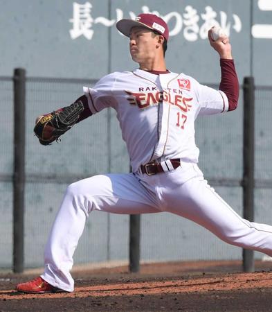 　２番手で登板し好投する古謝（撮影・市尻達拡）