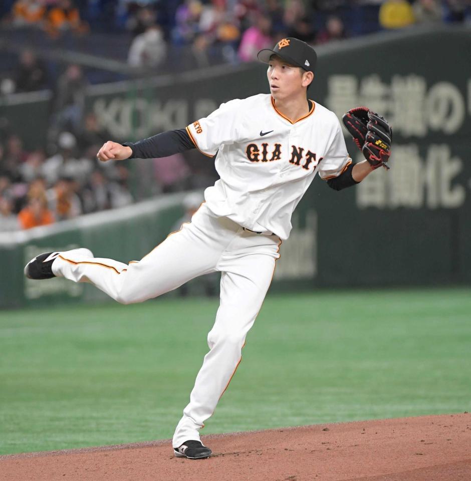 　先発で３回２安打２失点だった戸郷（撮影・佐藤厚）