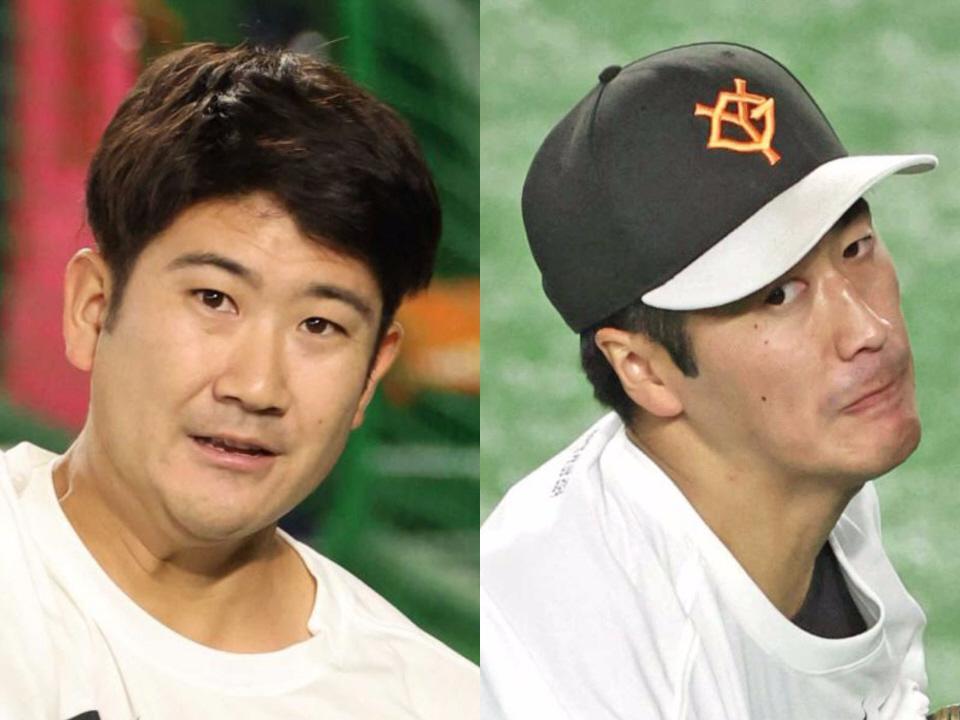 　巨人・菅野（左）と西舘