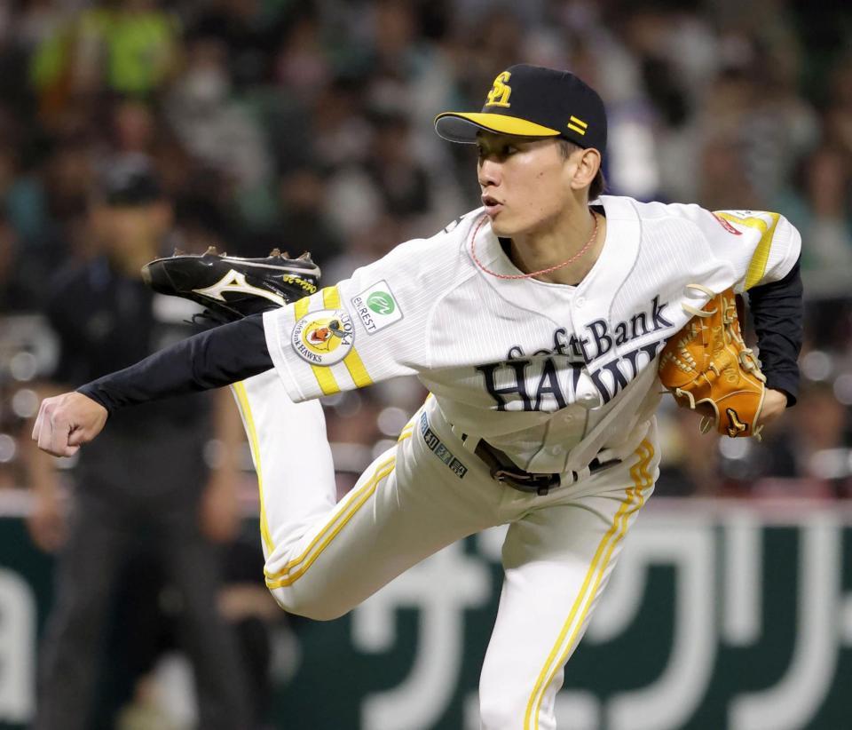 　プロ初先発し、６回１失点で今季初勝利を挙げた大津