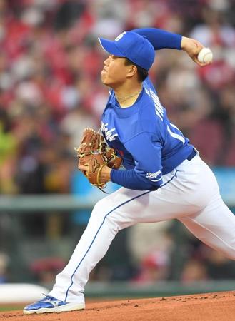 先発し力投する柳（撮影・市尻達拡）