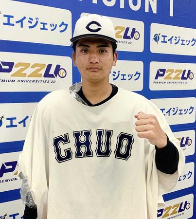 　デビュー戦で初勝利を挙げた中大・東恩納