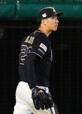 　１回、浅村に同点２点二塁打を許した田嶋