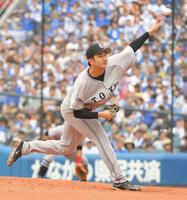 　ＤｅＮＡ打線を相手に力投する横川（撮影・佐藤厚）