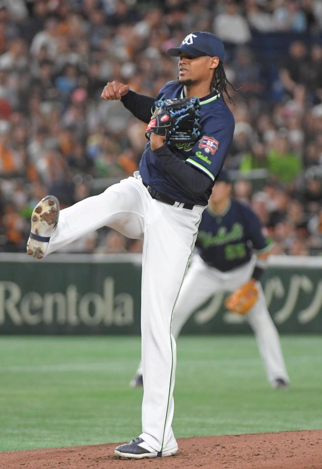 　巨人戦に先発したロドリゲス（撮影・佐藤厚）