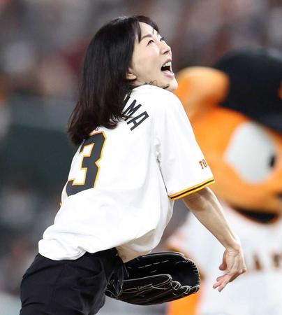 　ファーストピッチセレモニーを務めた長島三奈さん