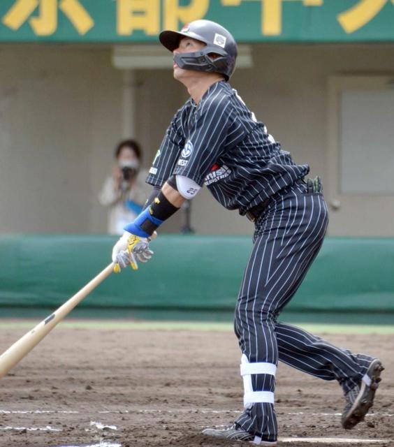 元阪神の三菱重工West・北條 公式戦復帰で安打 応援団がいる中での