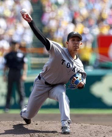 　先発し力投する赤星（撮影・山口登）