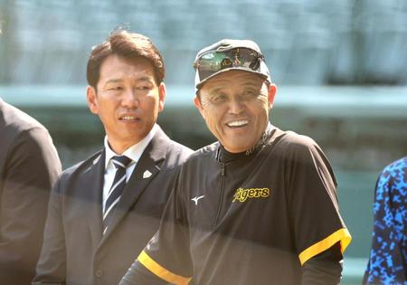 甲子園視察の侍ジャパン・井端監督　佐藤輝は「期待の一人」　才木にも興味「十分戦力になる投手」