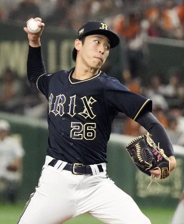 　巨人戦に先発し、５回無失点でプロ初勝利を挙げたオリックス・斎藤＝東京ドーム