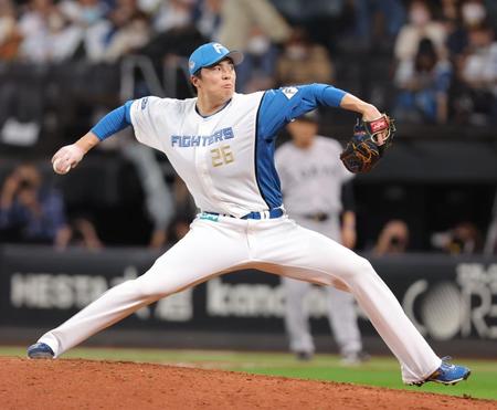 　１２回、登板した田中正（撮影・中島達哉）