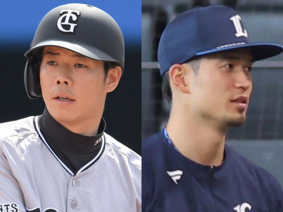　巨人・松原（左）と西武・若林