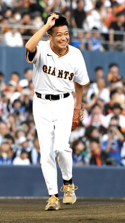 　地元群馬でマウンドに立つ中山秀征（撮影・佐藤厚）