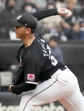 　日本ハム戦に先発したロッテ・田中晴＝エスコンフィールド