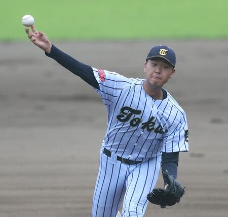 【写真】宮本慎也氏長男の東海大菅生・恭佑が４回無失点で初戦突破　父は超リラックス観戦