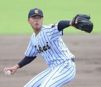 　４回無失点の好投を見せた東海大菅生・宮本恭佑（撮影・金田祐二）