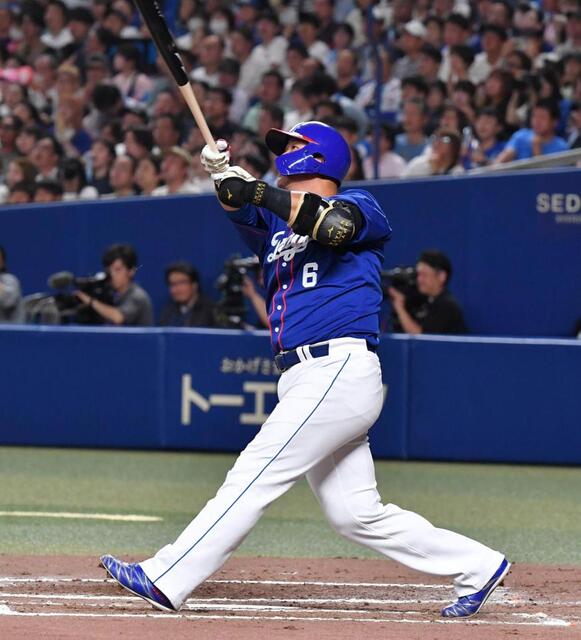 中日・中田翔が同点ホームラン 約1カ月ぶりの3号ソロ、今季の