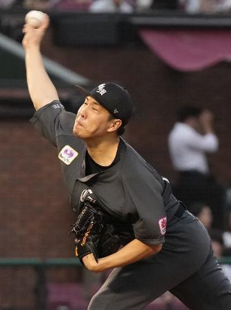 　楽天戦に先発したロッテ・西野＝楽天モバイルパーク