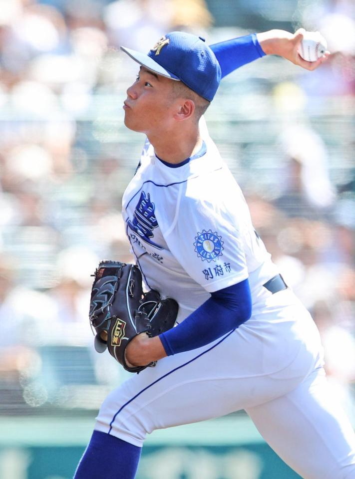 　小松大谷戦に先発する明豊・野田