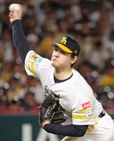 　完封で１１勝目を挙げた有原