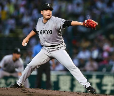 　阪神戦に先発した巨人・菅野＝甲子園